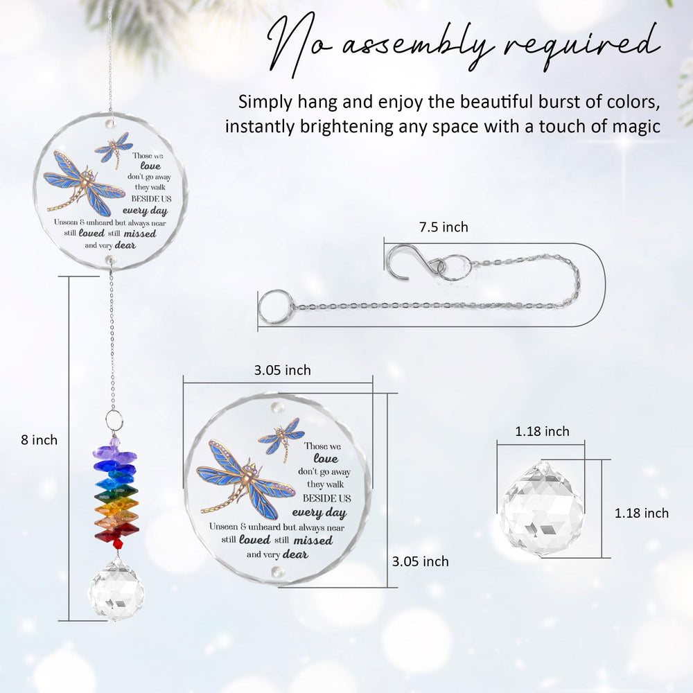 GIFTELIX Glass Suncatcher with metal chain for hanging