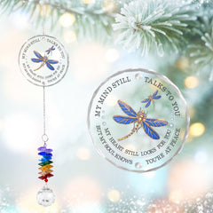 GIFTELIX Memorial Suncatcher Ornament with dragonfly design