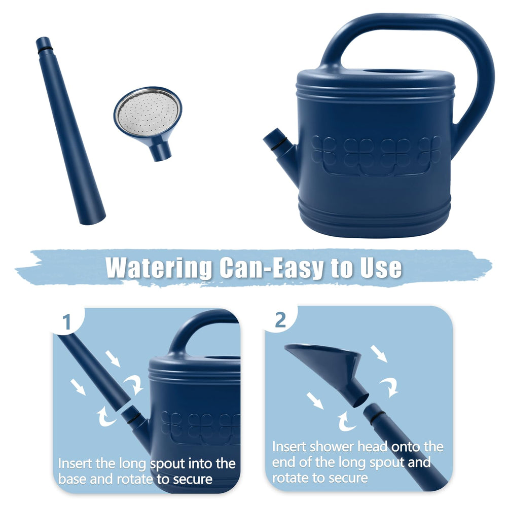 Giftsfaloy 2 Gallon Garden Watering Can filled with water