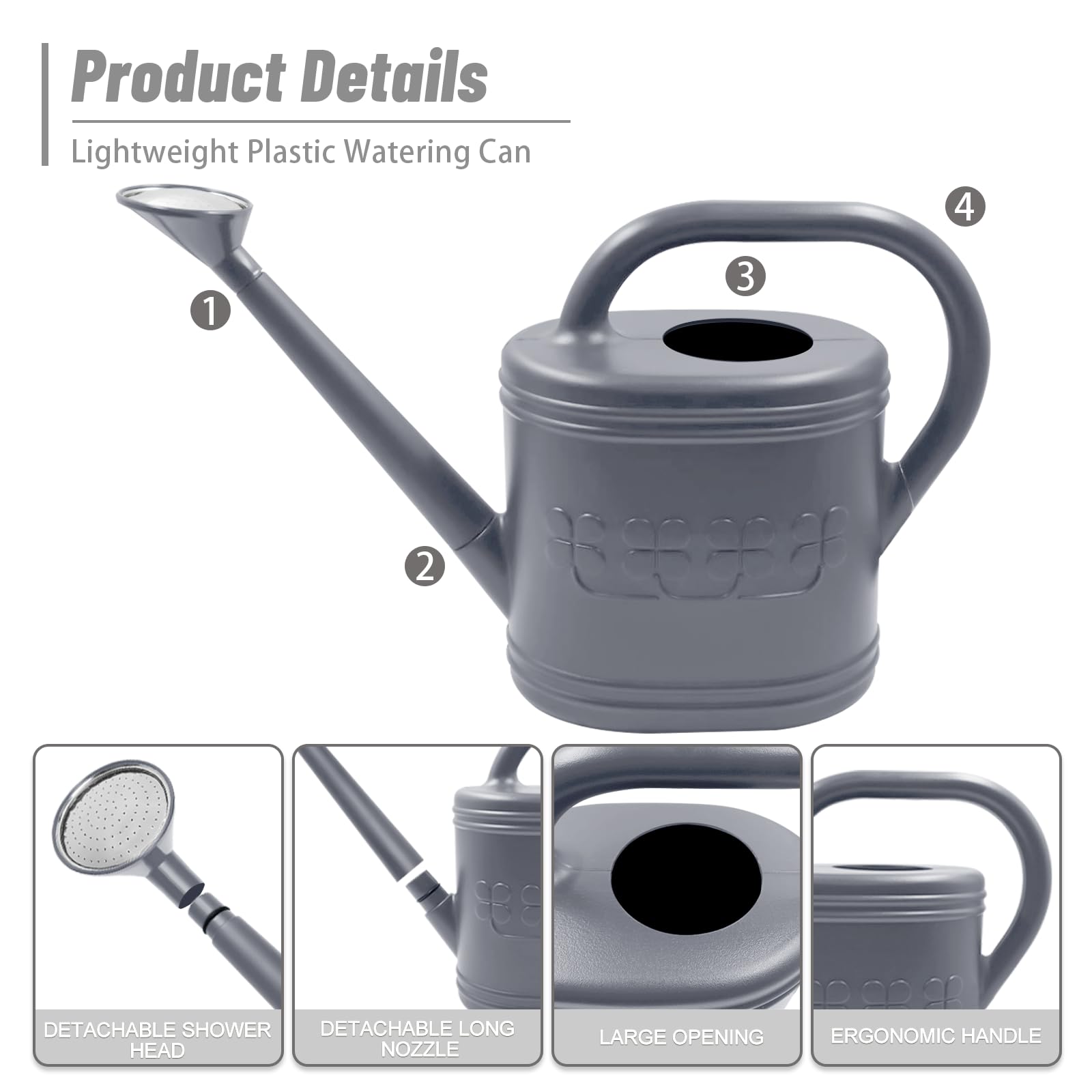 Giftsfaloy 2 Gallon Watering Can displayed in a greenhouse
