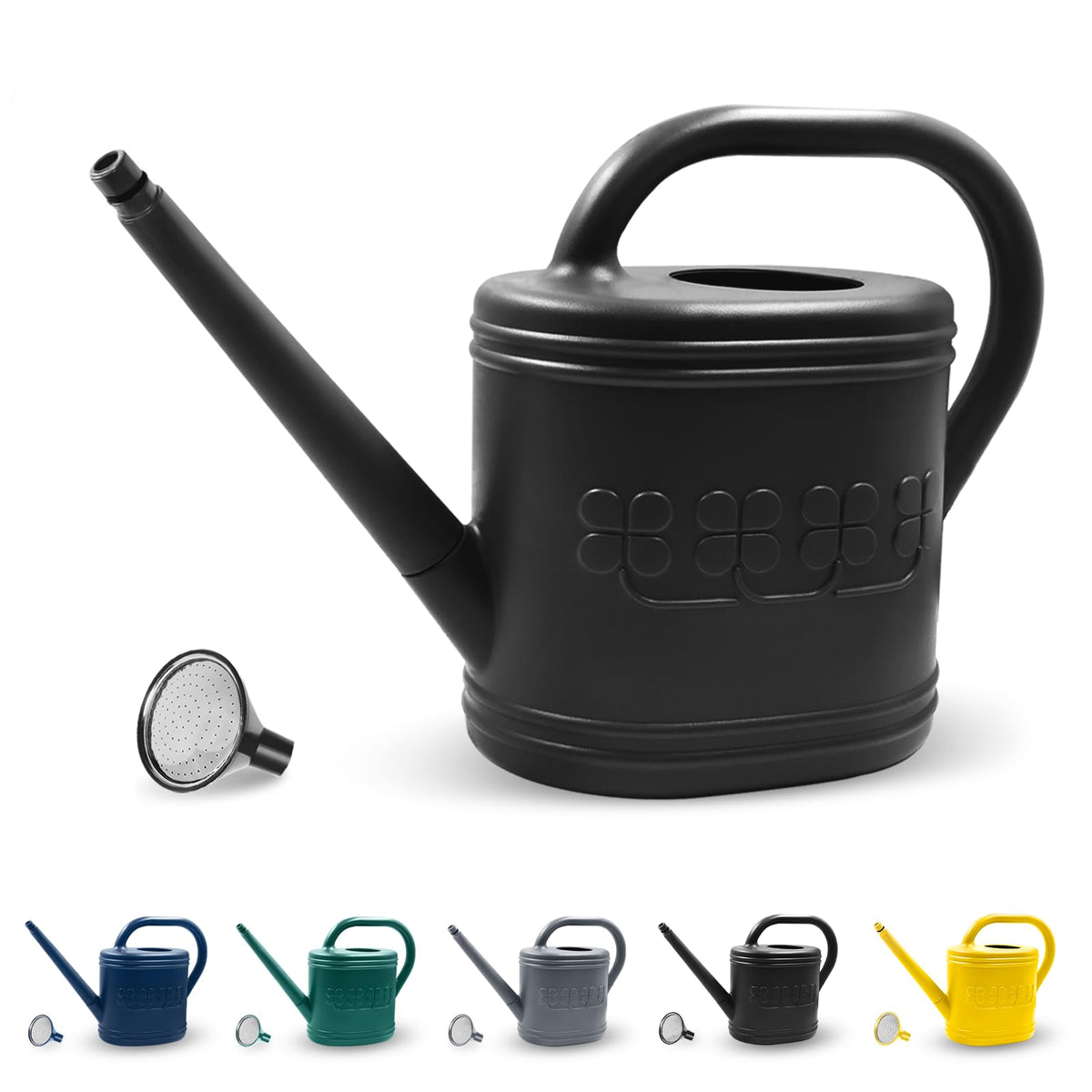 Giftsfaloy 2 Gallon Watering Can front view with stainless steel shower head