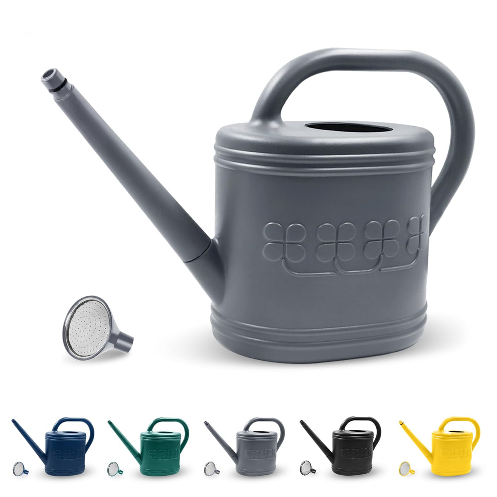 Giftsfaloy 2 Gallon Watering Can in gray, front view