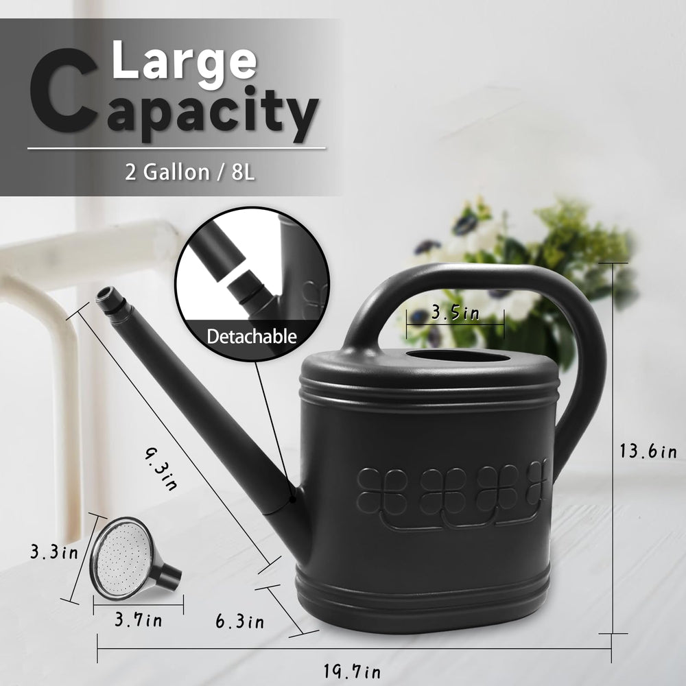 Giftsfaloy 2 Gallon Watering Can side view showcasing ergonomic handle