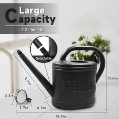 Giftsfaloy 2 Gallon Watering Can side view showcasing ergonomic handle