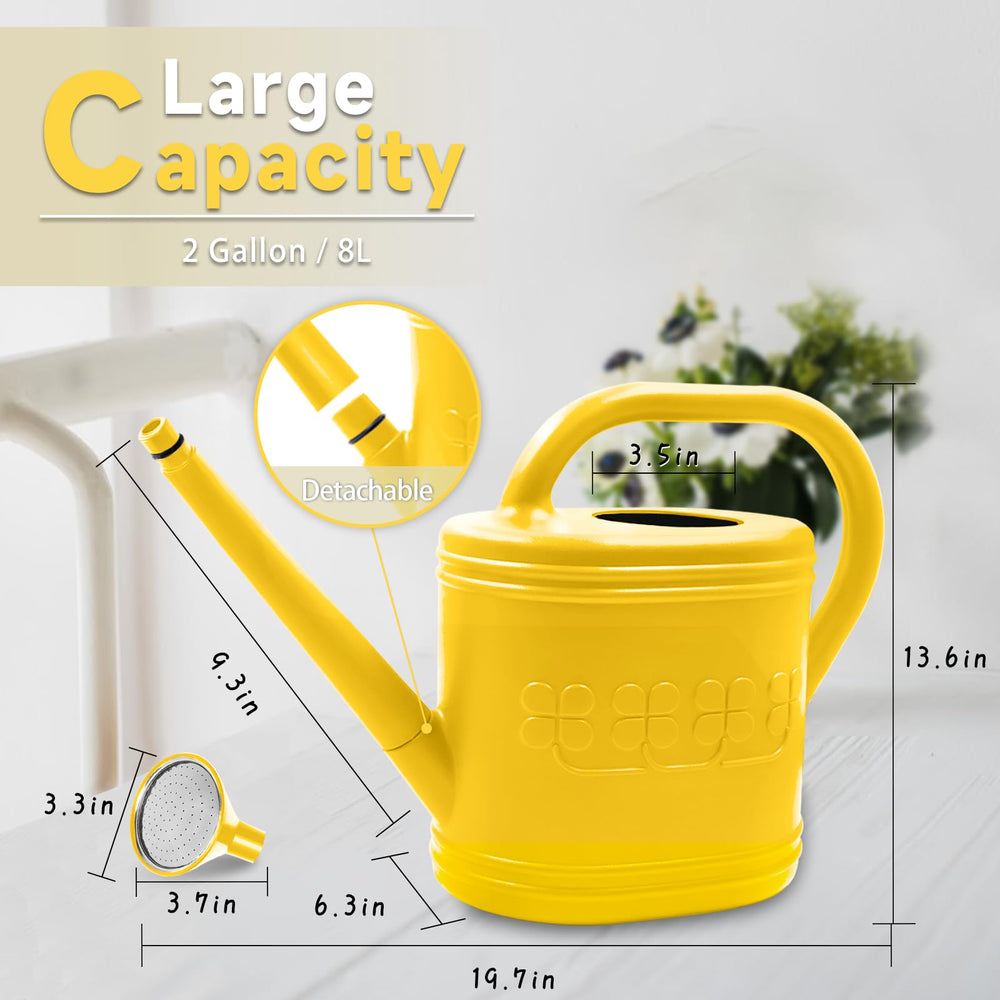 Giftsfaloy 2 Gallon Watering Can with detachable shower head