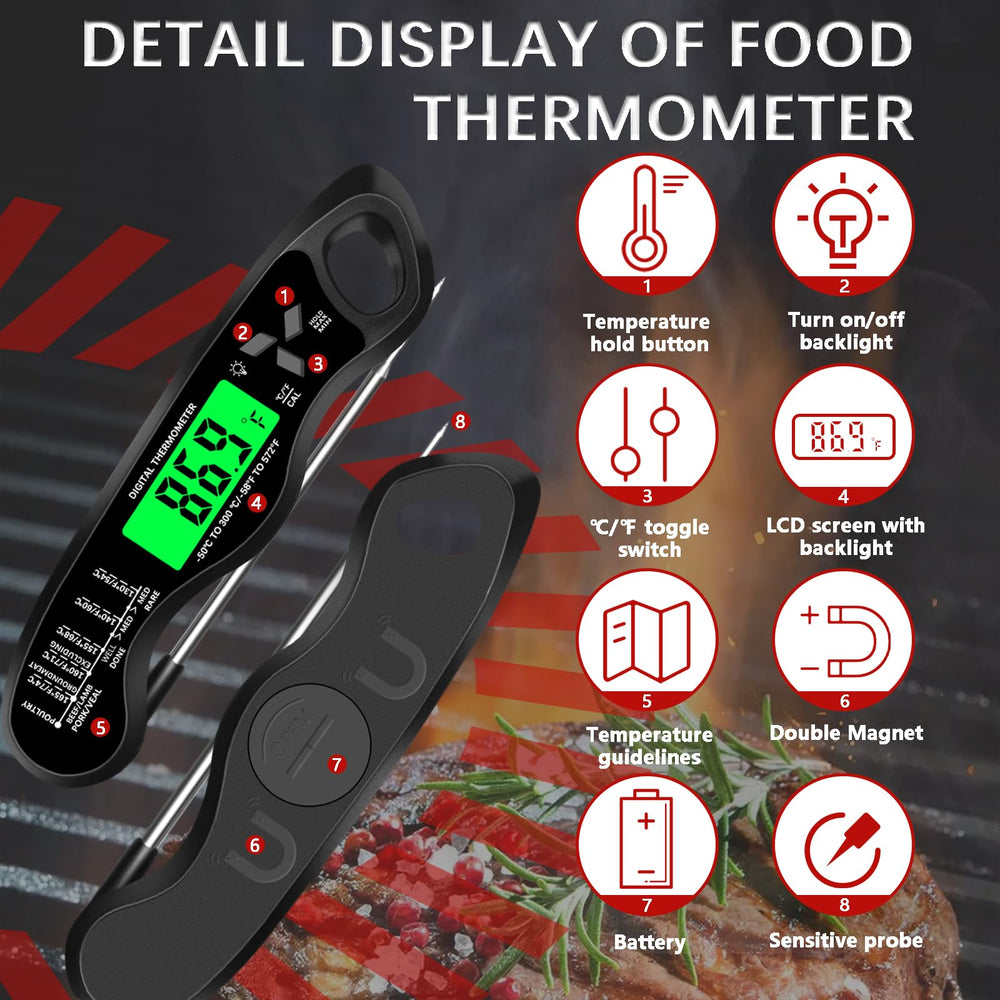Giftsfaloy Cooking Thermometer large LED screen