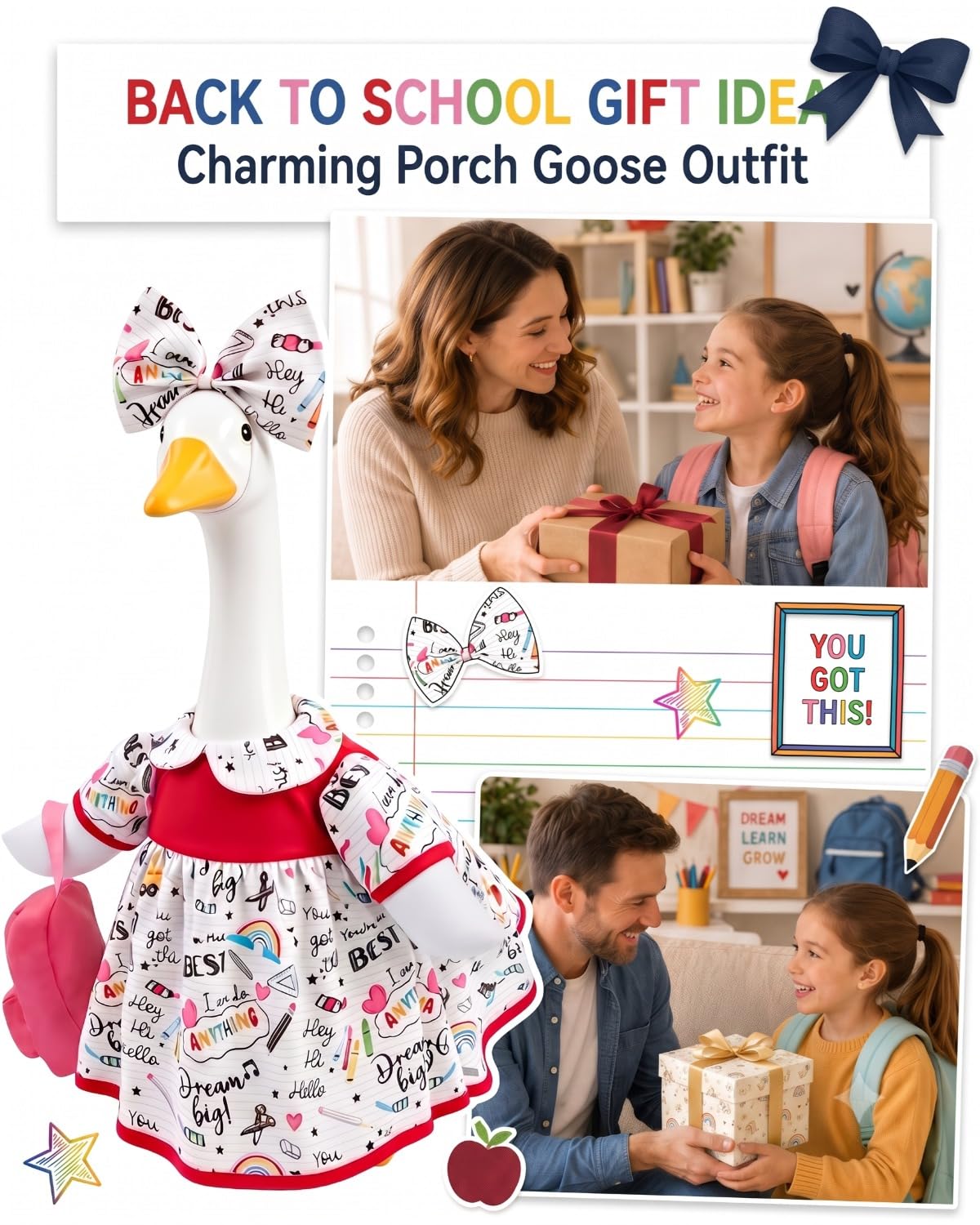GigaCircle bow headband for goose outfit in the garden