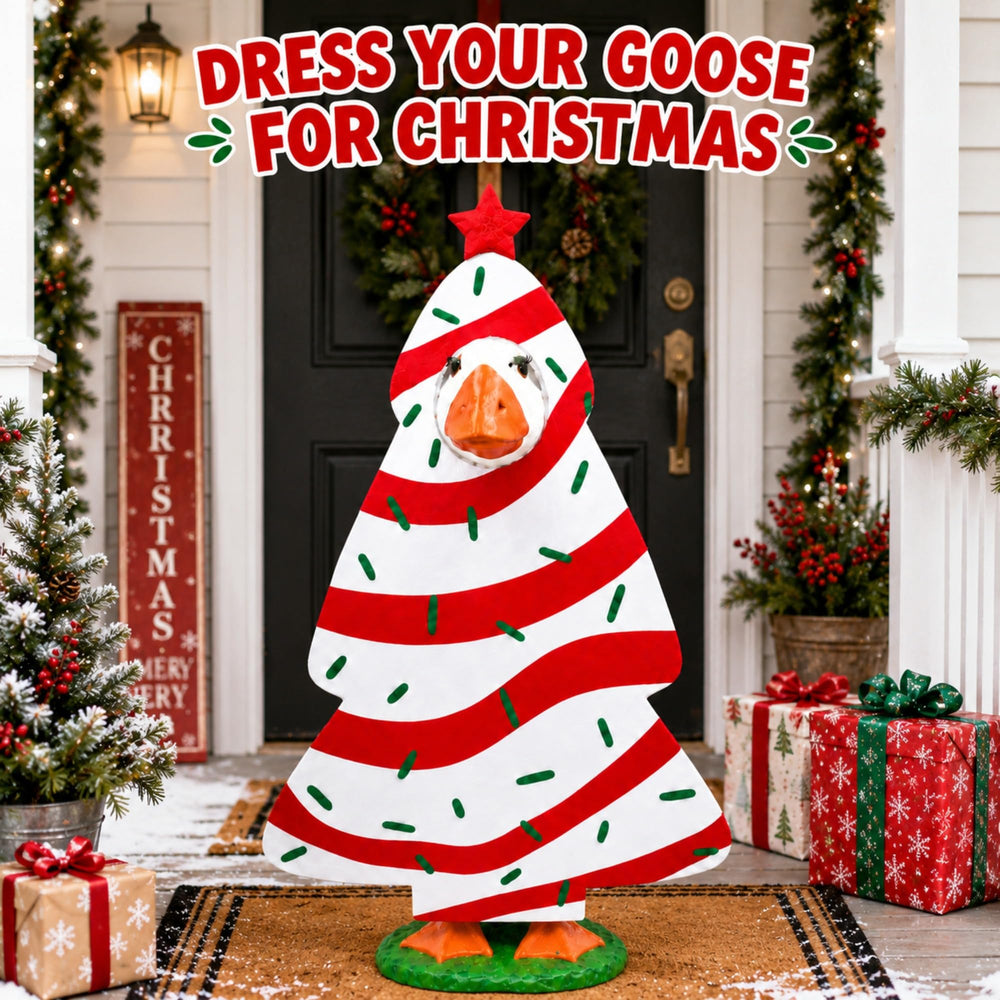GigaCircle Christmas Tree Goose Outfit side view showing green sprinkles