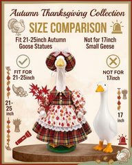 GigaCircle Fall Porch Goose Outfit displayed on a lawn goose