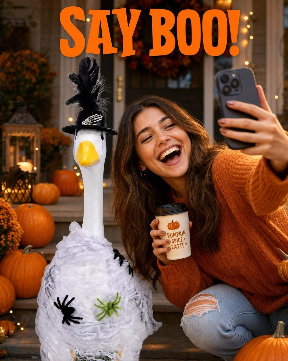 GigaCircle Halloween décor for front porch display