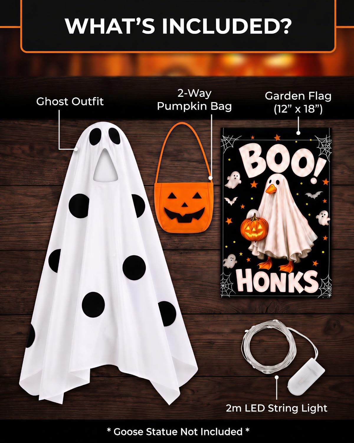 GigaCircle Halloween garden flag and pumpkin bag included