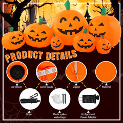 GIGALUMI 7.5FT Halloween decoration lit up at night