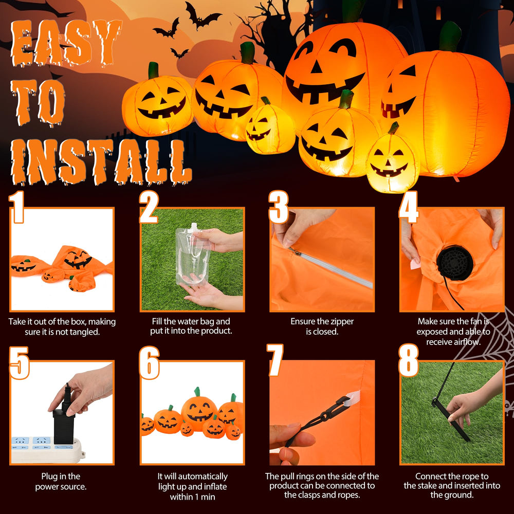 GIGALUMI inflatable pumpkin deflated and stored