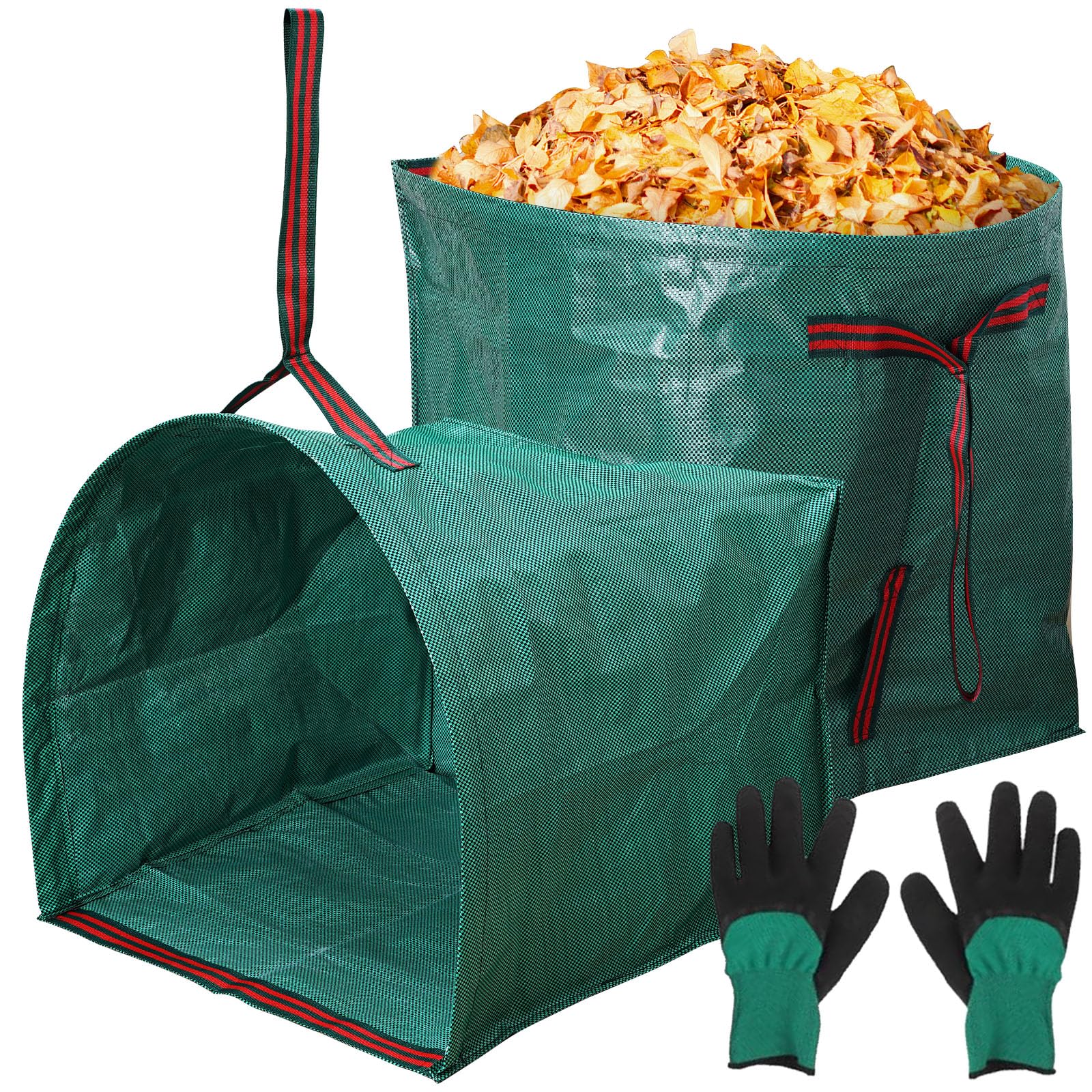 GIJHXIK 53 Gallon Garden Bag front view with dustpan design
