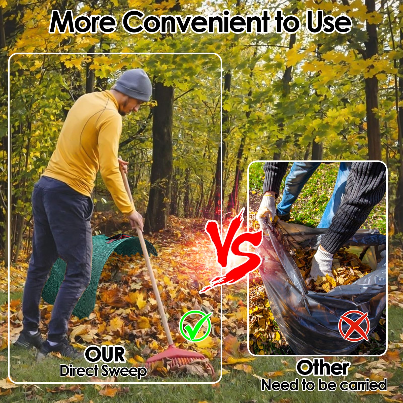 GIJHXIK garden bag filled with leaves for yard cleanup