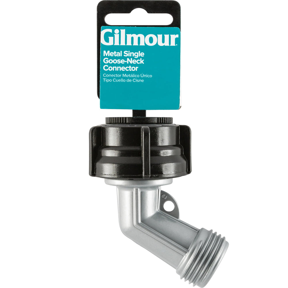 GILMOUR Heavy Duty Garden Hose Elbow Connector 45 Degree Silver