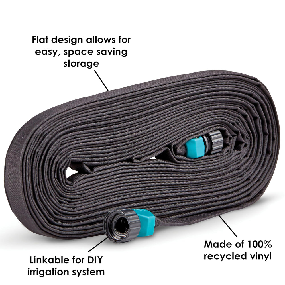 GILMOUR soaker hose showing water seeping through fabric