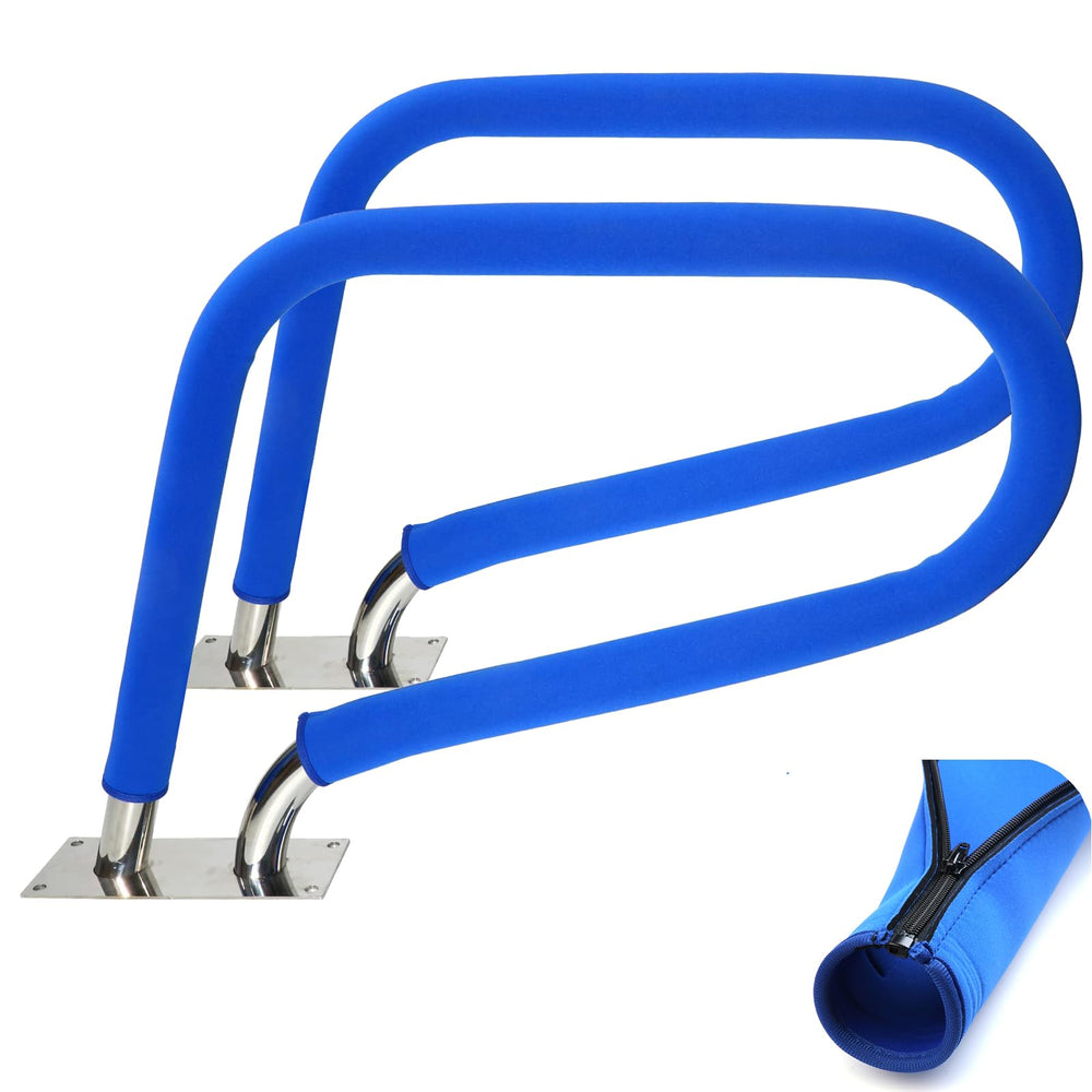 Ginchain Pool Handrail Cover 6 ft royal blue front view