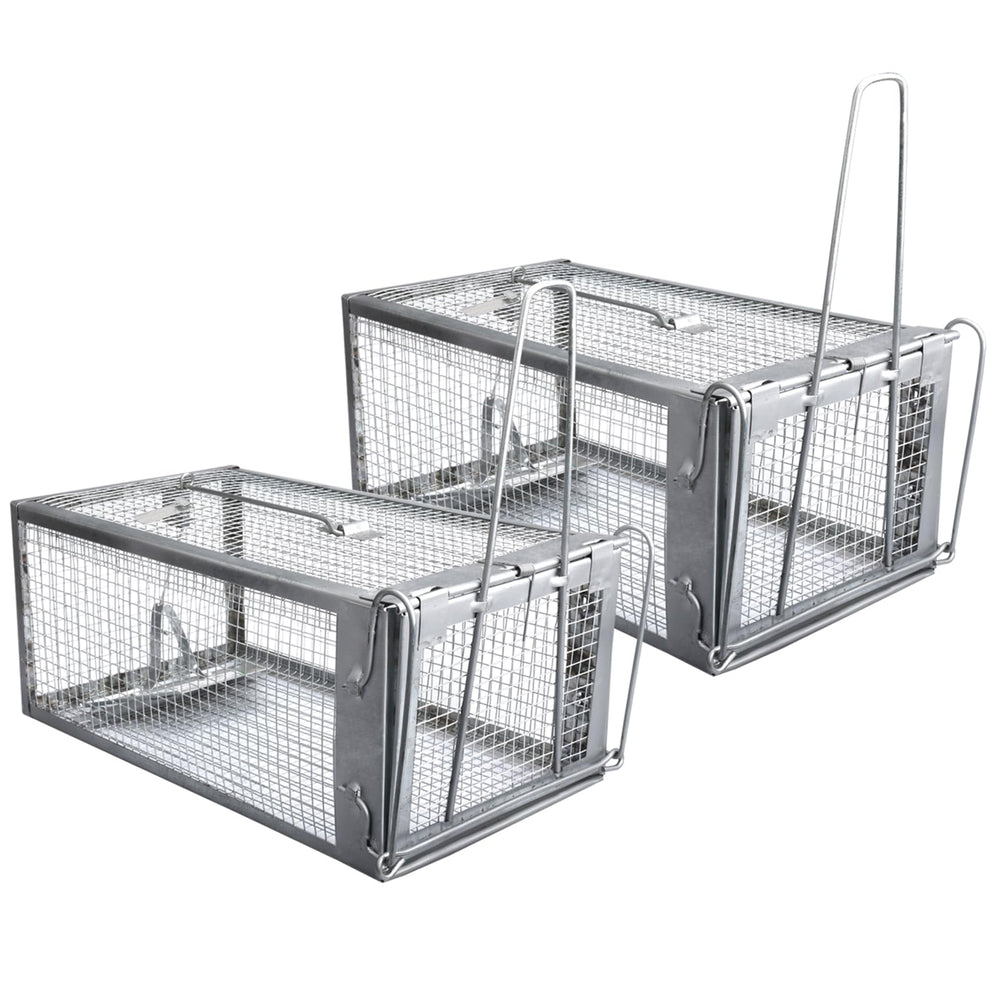 Gingbau 2-Pack humane live chipmunk and mouse traps front view