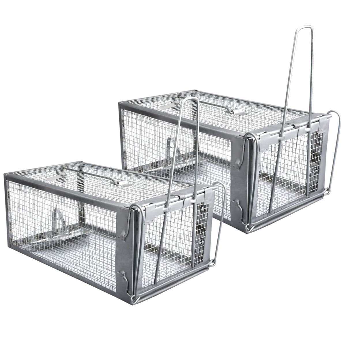 Gingbau 2-Pack humane live chipmunk and mouse traps front view