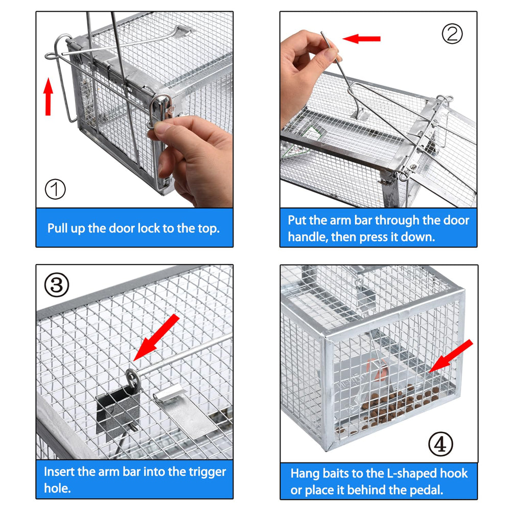 Gingbau 2-Pack traps with close-up of iron material