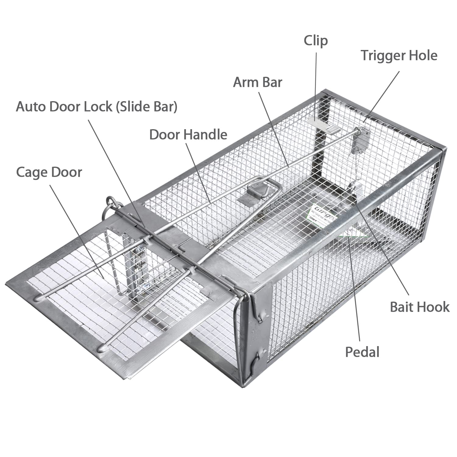 Gingbau humane mouse trap dimensions 10.5x5.5x4.5 inches