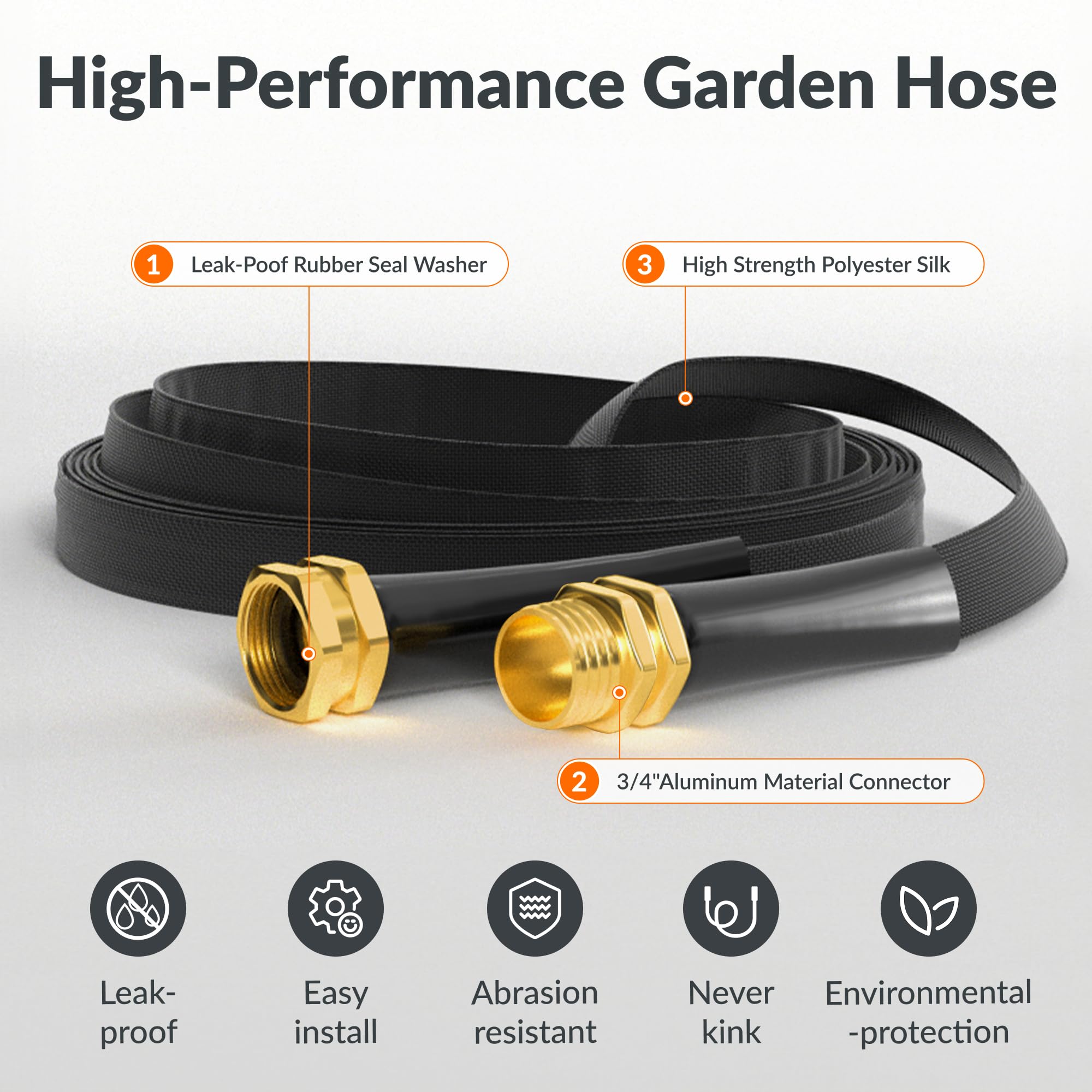 Giraffe Tools garden hose in use for watering plants