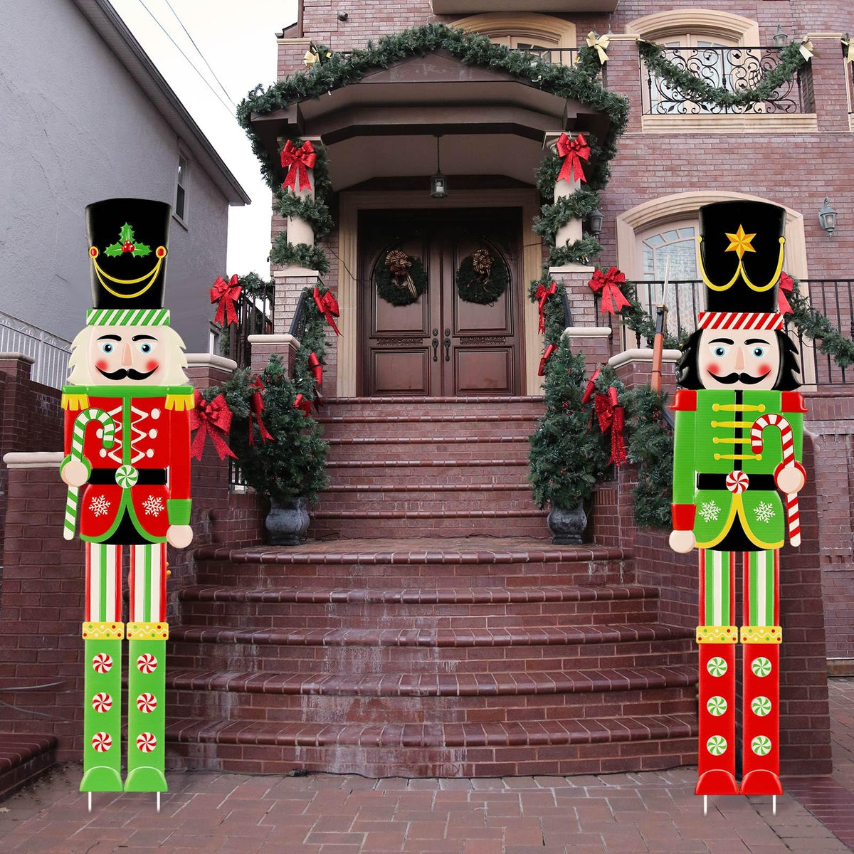 Gisafai 6ft Giant Nutcracker yard sign front view