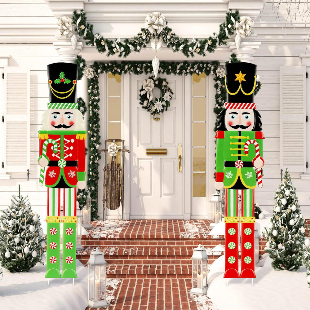 Gisafai Nutcracker outdoor decoration with metal stand