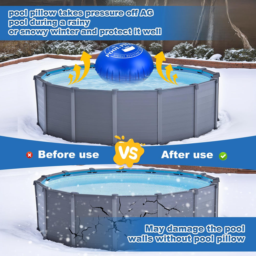 Giveuplay Pool Pillow package dimensions displayed