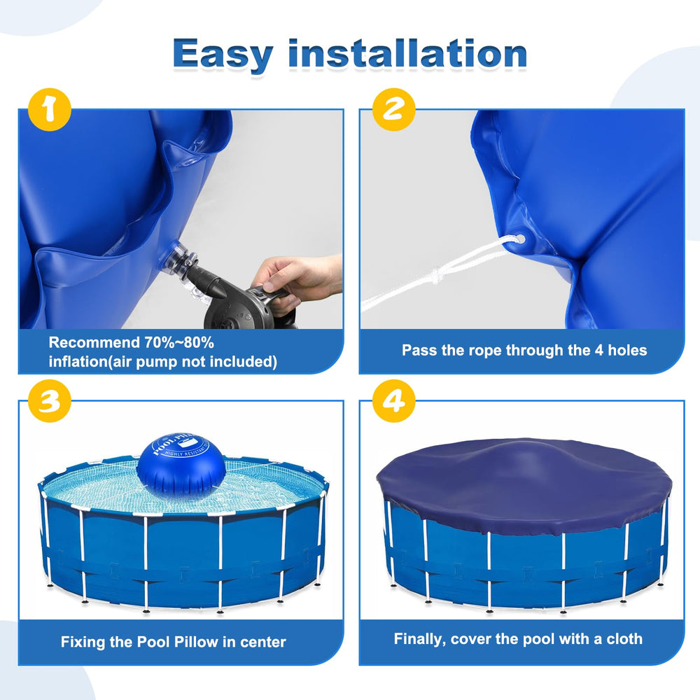 Giveuplay Pool Pillow showing reinforced sealing rings