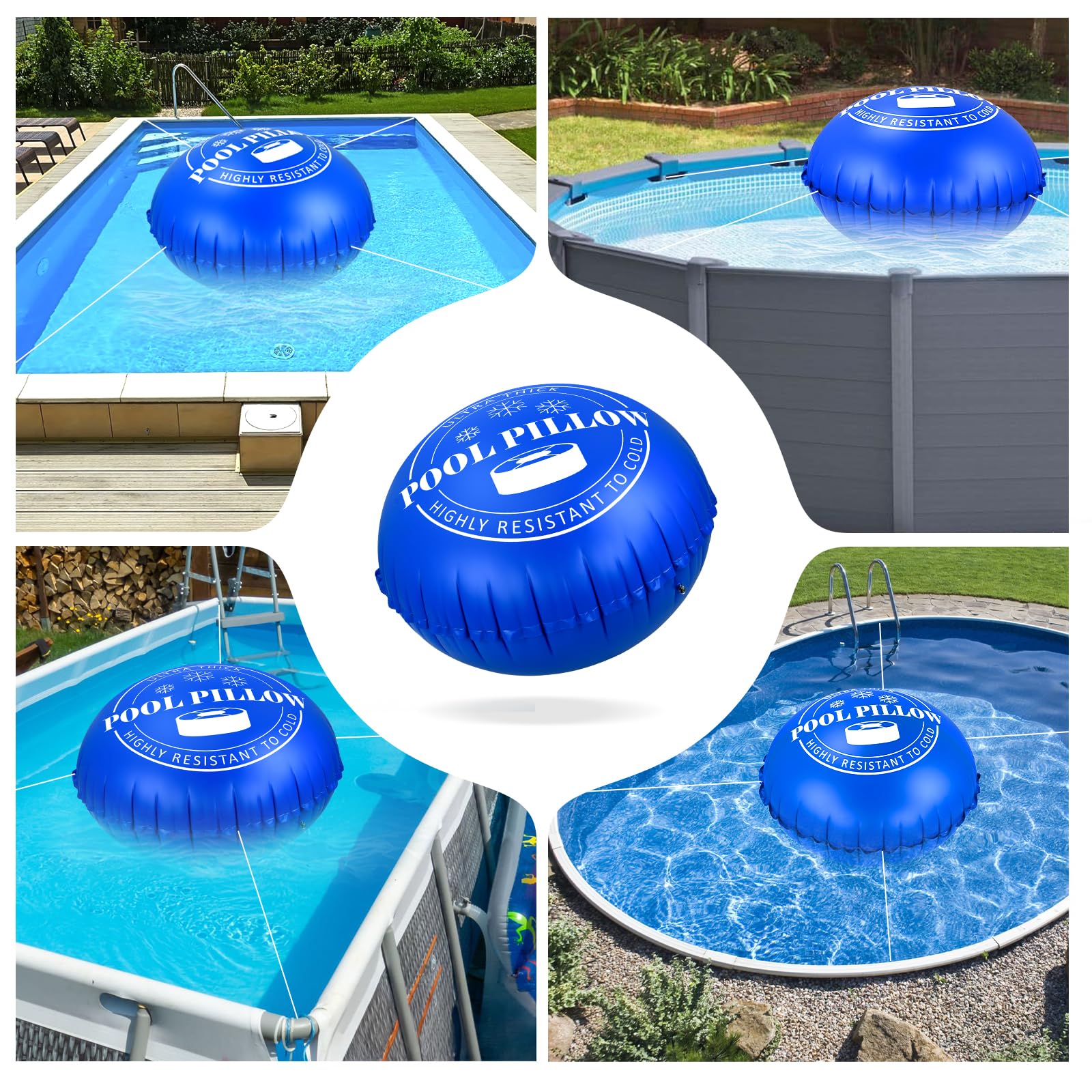 Giveuplay Pool Pillow with 66-foot rope attached