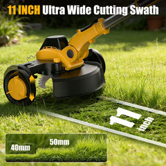 Givilo cordless weed wacker in yellow colour