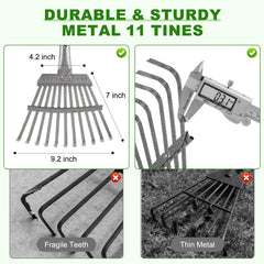 gixmuoiy Small Garden Rake assembled for yard work
