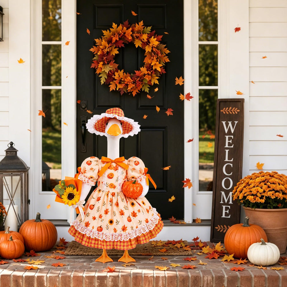 GJL Fall Goose Outfit set including dress and hat