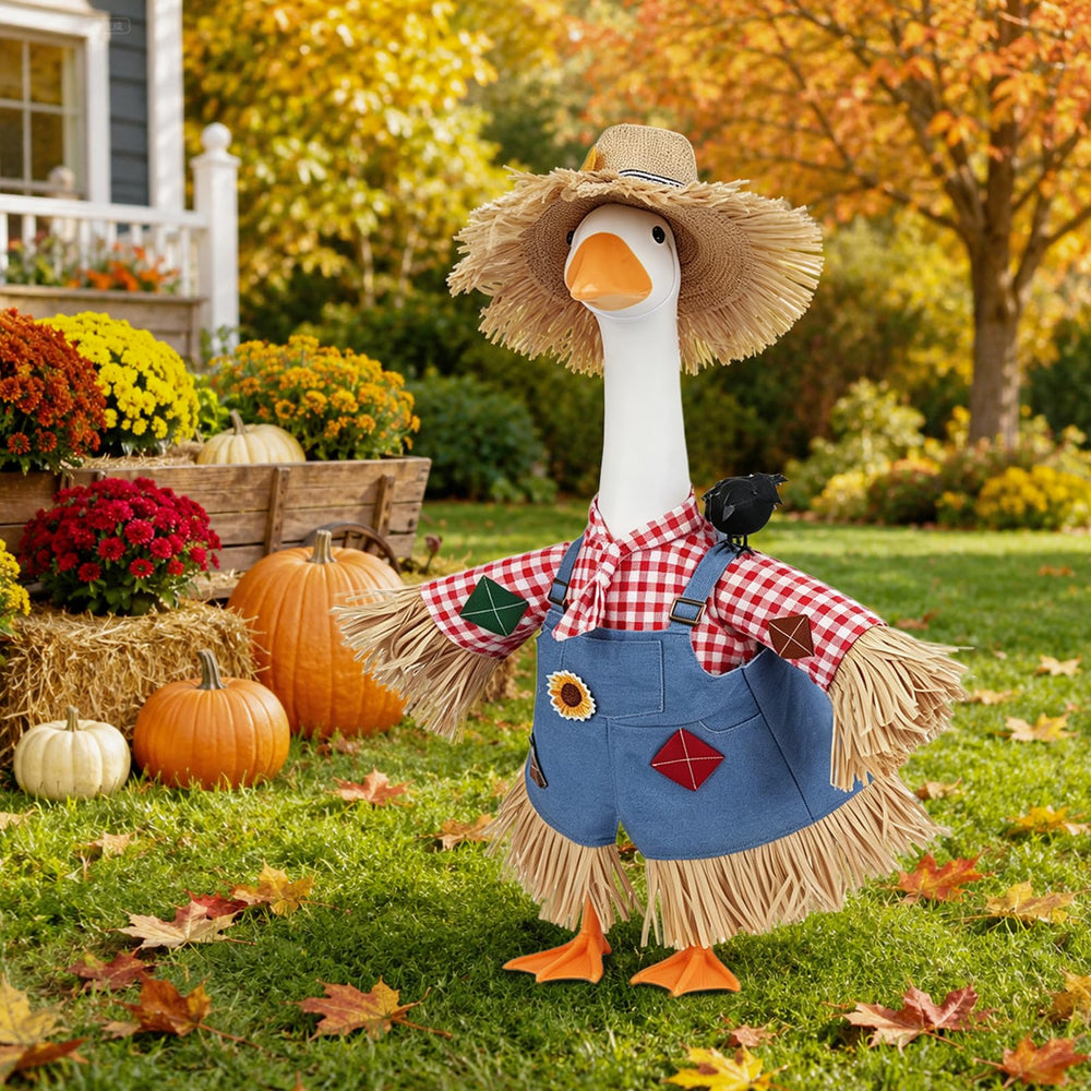 GJL Fall Porch Goose Outfit displayed in outdoor setting