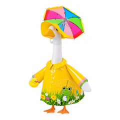 GJL raincoat porch goose outfit with matching rain hat and umbrella