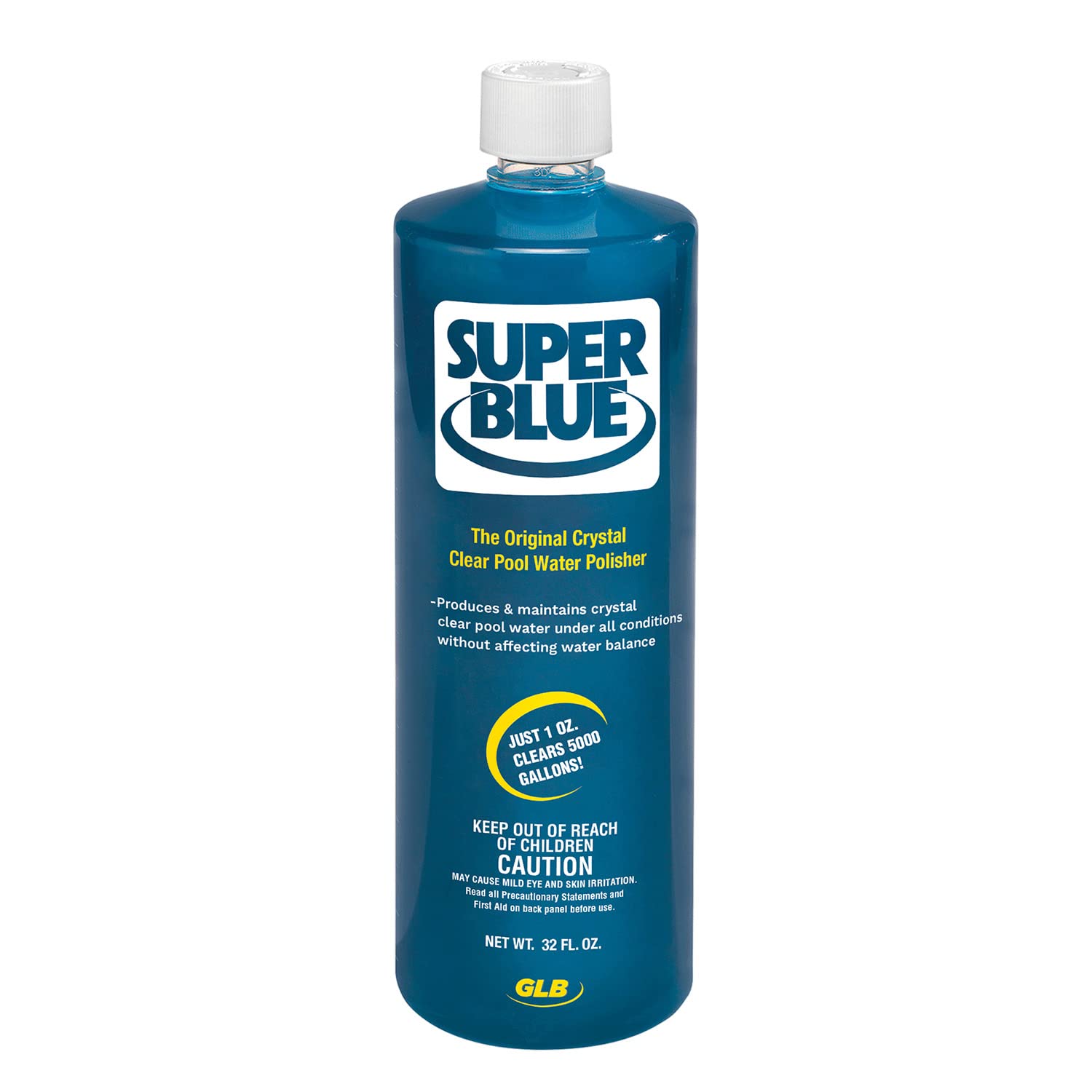 GLB Super Blue Pool Clarifier pouring into pool
