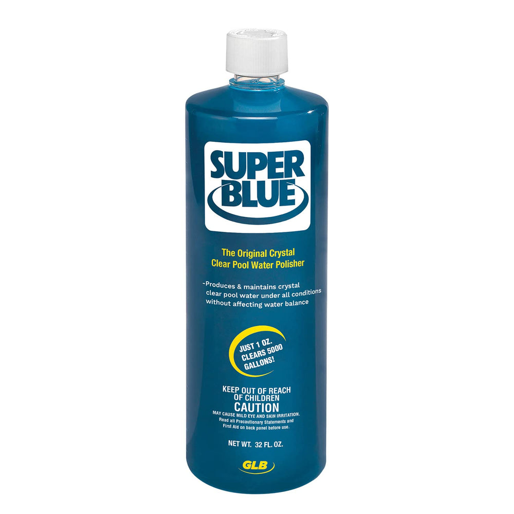 GLB Super Blue Pool Clarifier pouring into pool
