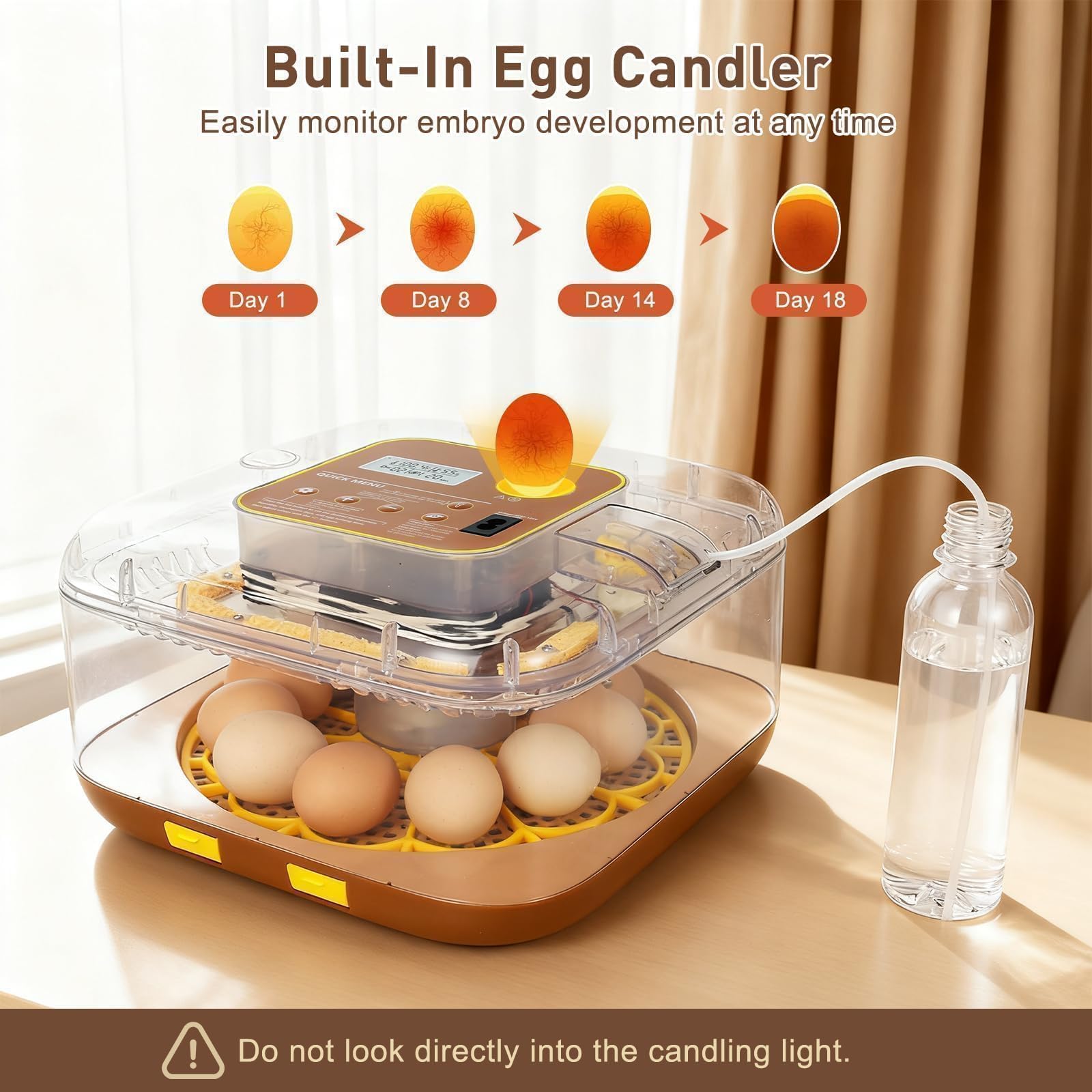 GleeGearNex Gen IV 12 Egg Incubator digital display