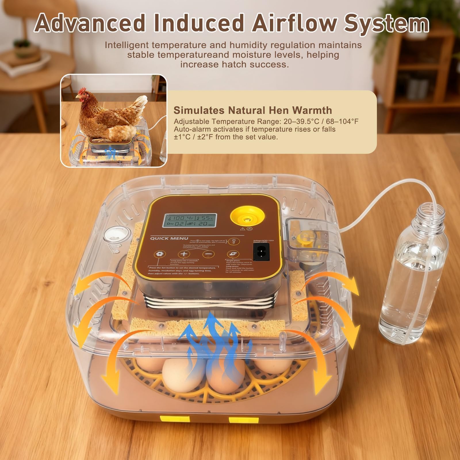 GleeGearNex Gen IV 12 Egg Incubator side view