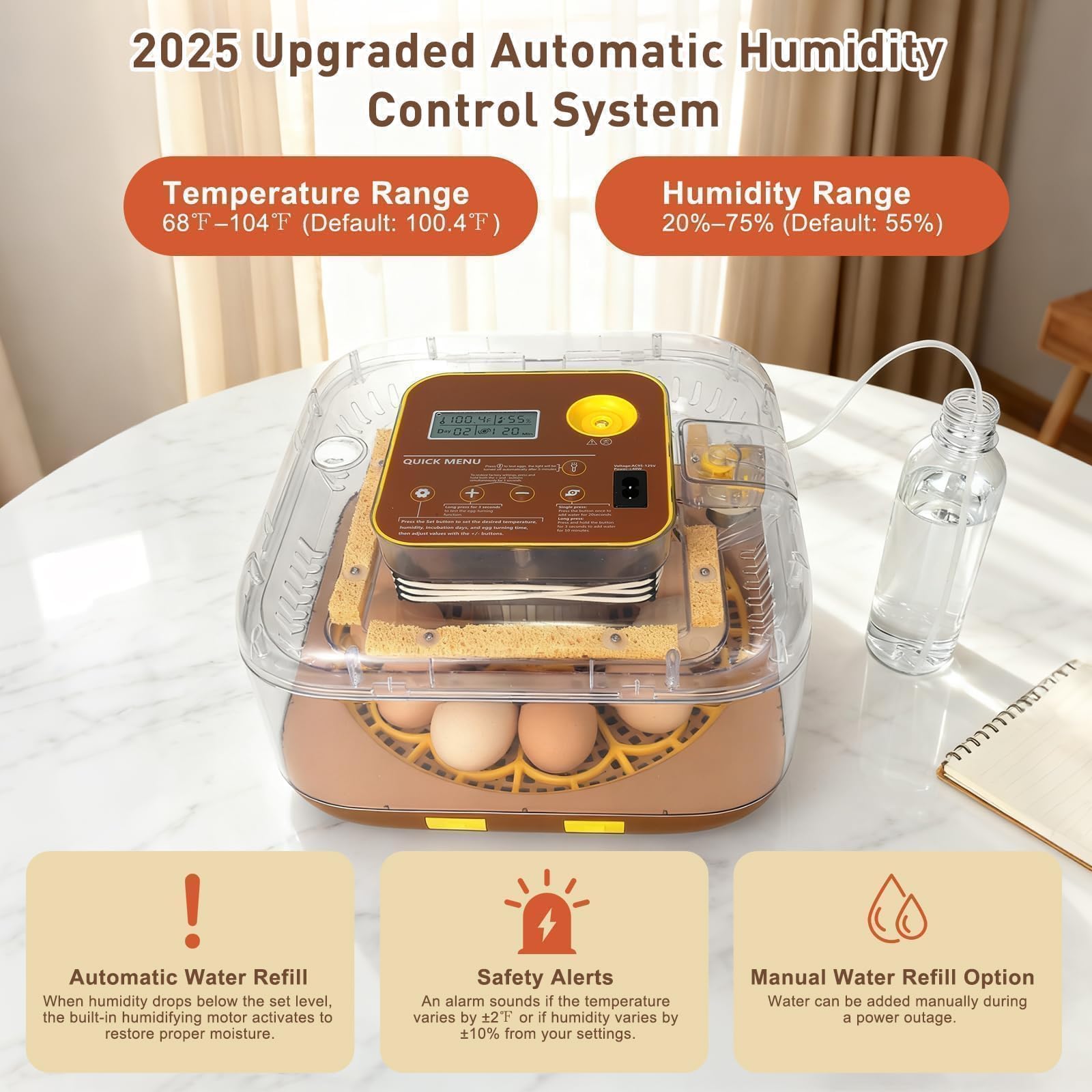 GleeGearNex Gen IV 12 Egg Incubator with user manual