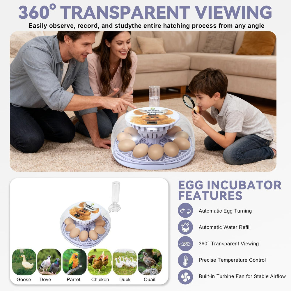GleeGearNex incubator with eggs inside