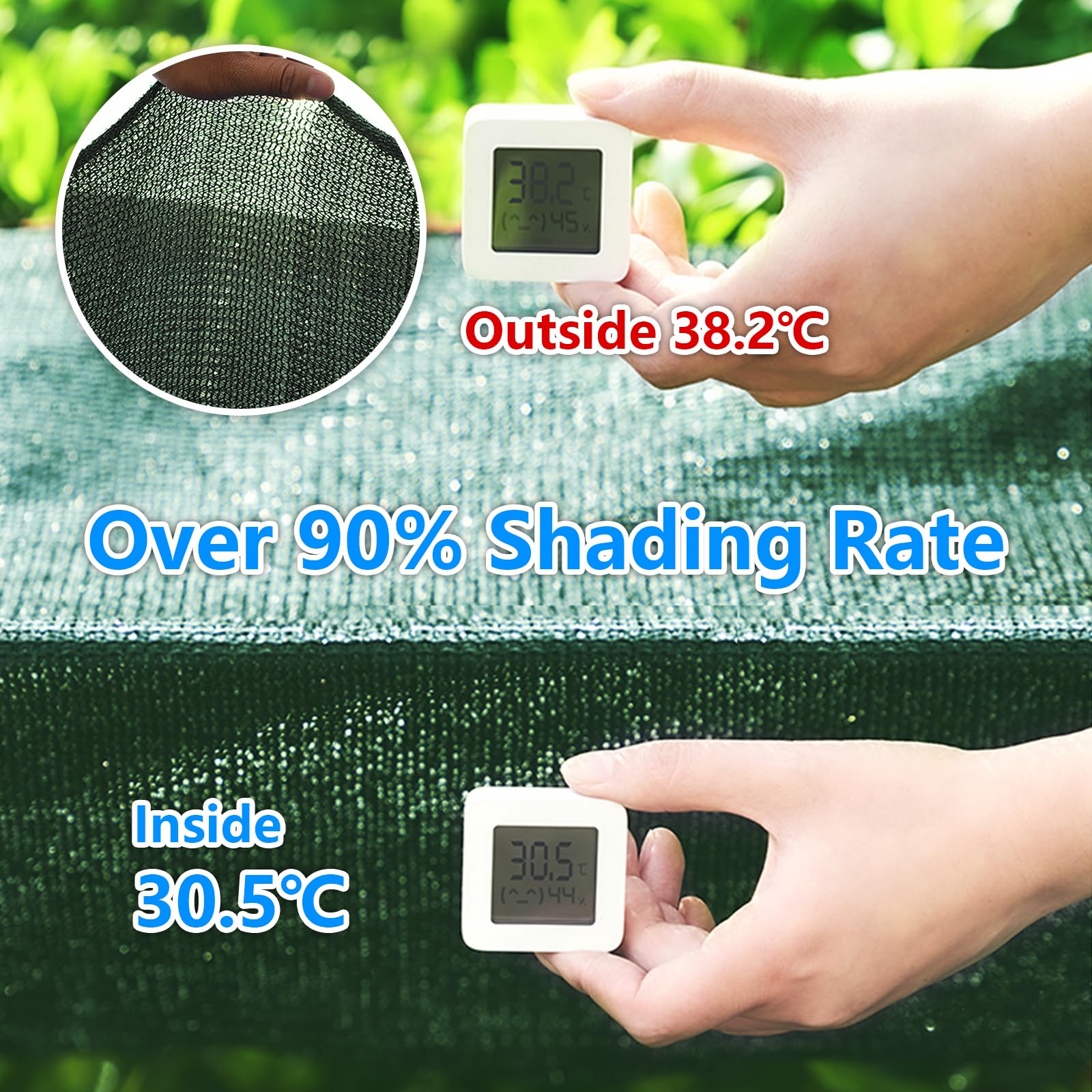 Glieskir Shade Cloth blackish green color detail