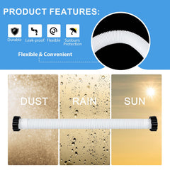 Glooglitter Pool Pump Replacement Hose 16-inch length side view