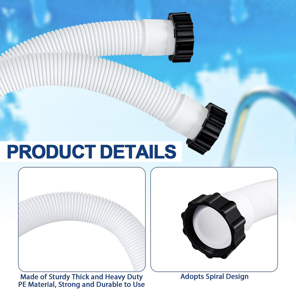 Glooglitter Pool Pump Replacement Hose 59-inch length side view
