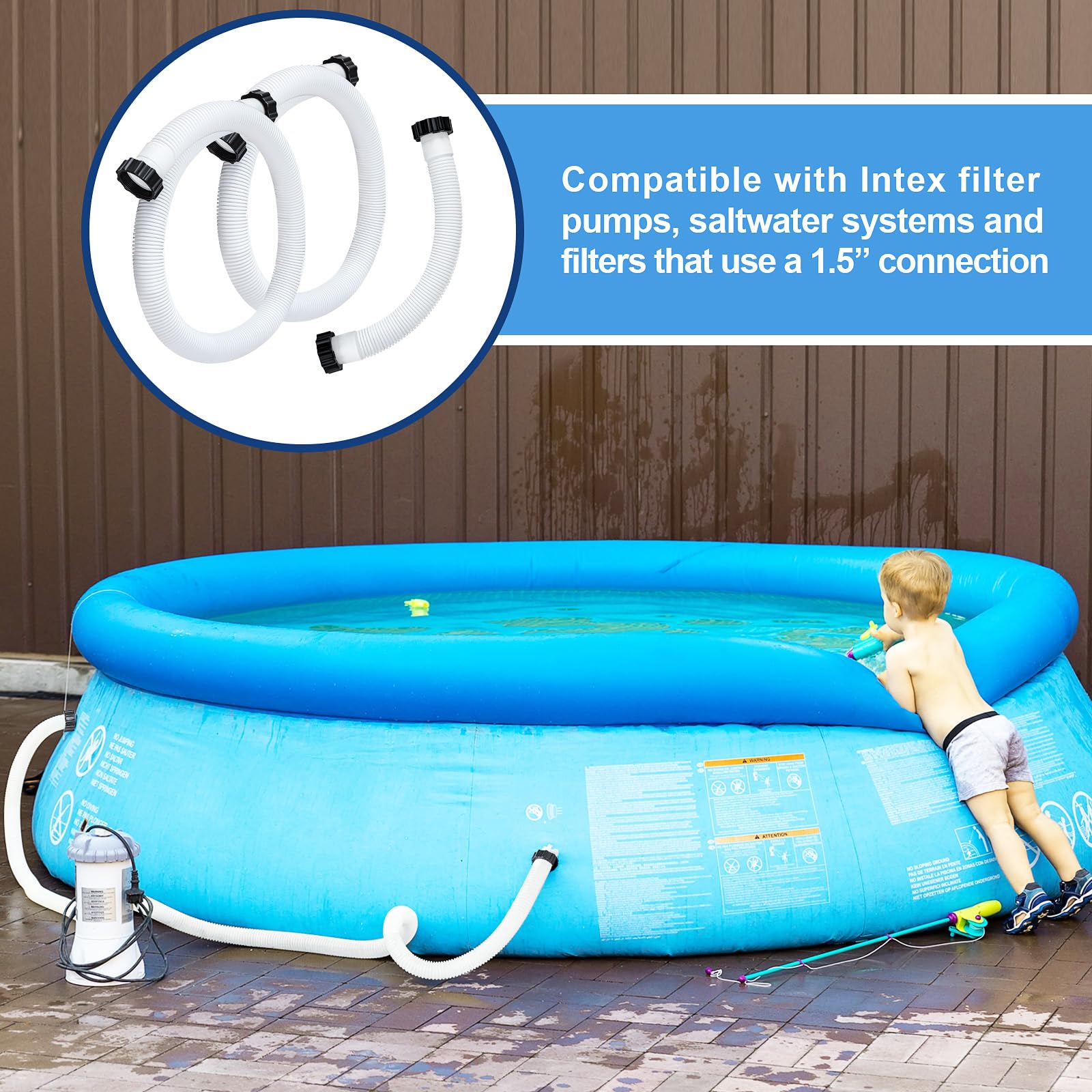 Glooglitter Pool Pump Replacement Hose set in packaging