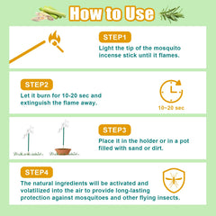 Glovv 12.6 inch citronella incense stick on patio