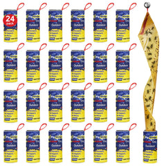 Glovv 24 Pcs Fly Trap Strips, blue colour pack front view