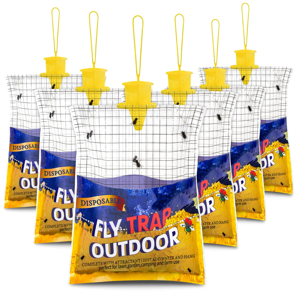 Glovv 6 Pack Outdoor Wasp Traps, blue color front view